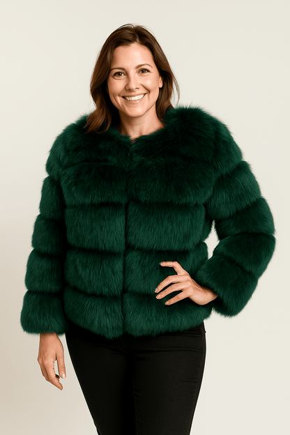 Kirsten | Women's Cozy Short Faux Fur Winter Jacket