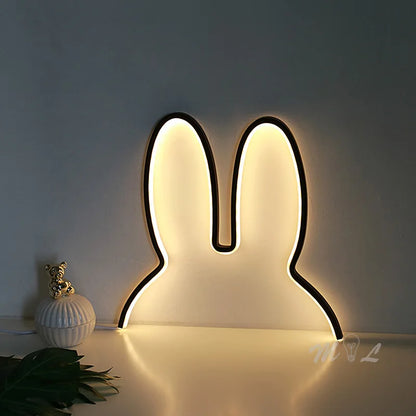 USB Rechargeable Bunny Night Light with Mood-Enhancing Colors