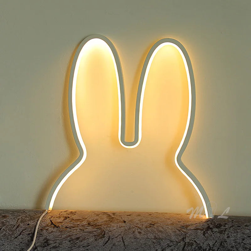 USB Rechargeable Bunny Night Light with Mood-Enhancing Colors