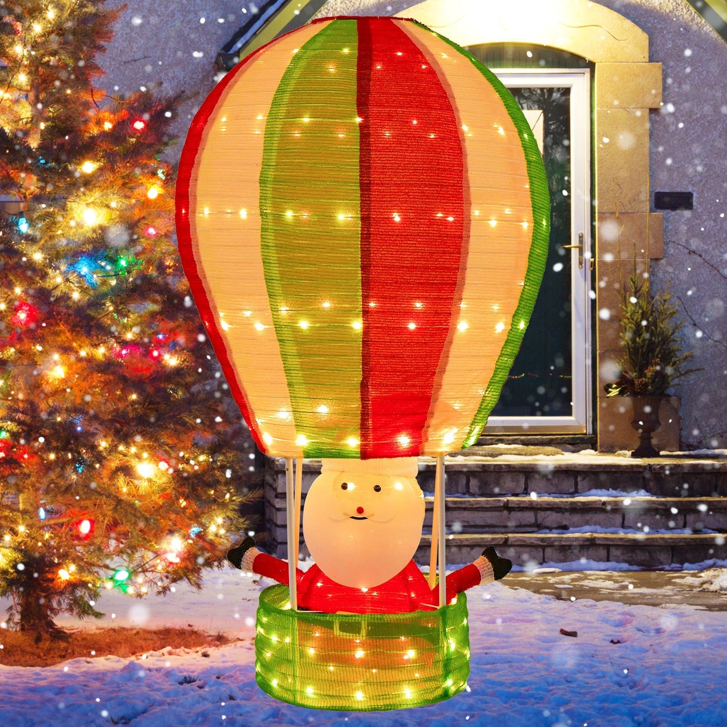 Santa's Pop-Up Hot Air Balloon Christmas Decoration