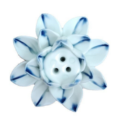 Elegant Lotus Blossom Incense Stand