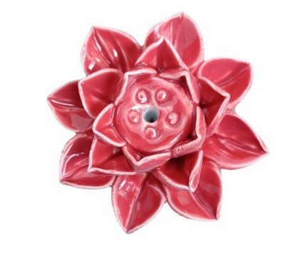 Elegant Lotus Blossom Incense Stand