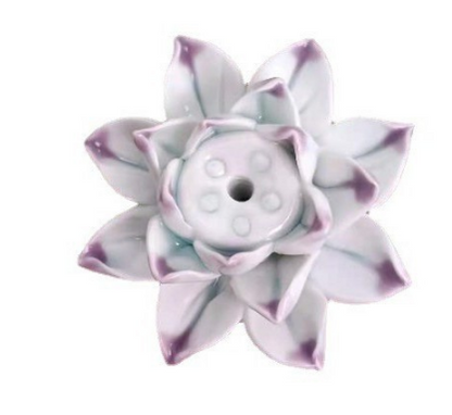 Elegant Lotus Blossom Incense Stand