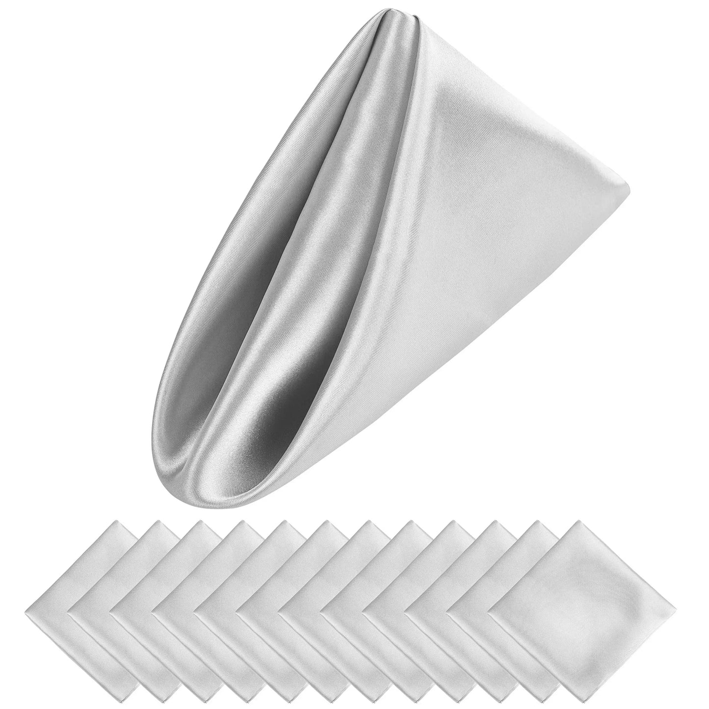 Set of 12 Elegant Luxury Satin Christmas Napkins - 30x30 cm for Stylish Table Decor