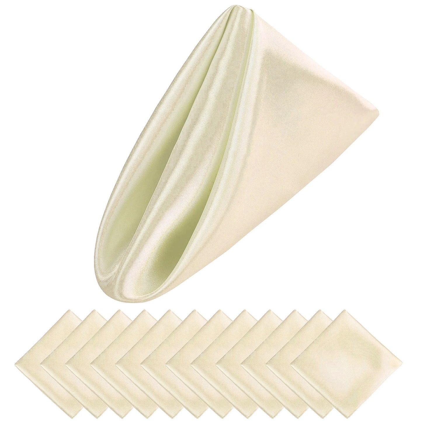 Set of 12 Elegant Luxury Satin Christmas Napkins - 30x30 cm for Stylish Table Decor