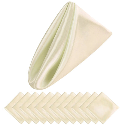 Set of 12 Elegant Luxury Satin Christmas Napkins - 30x30 cm for Stylish Table Decor