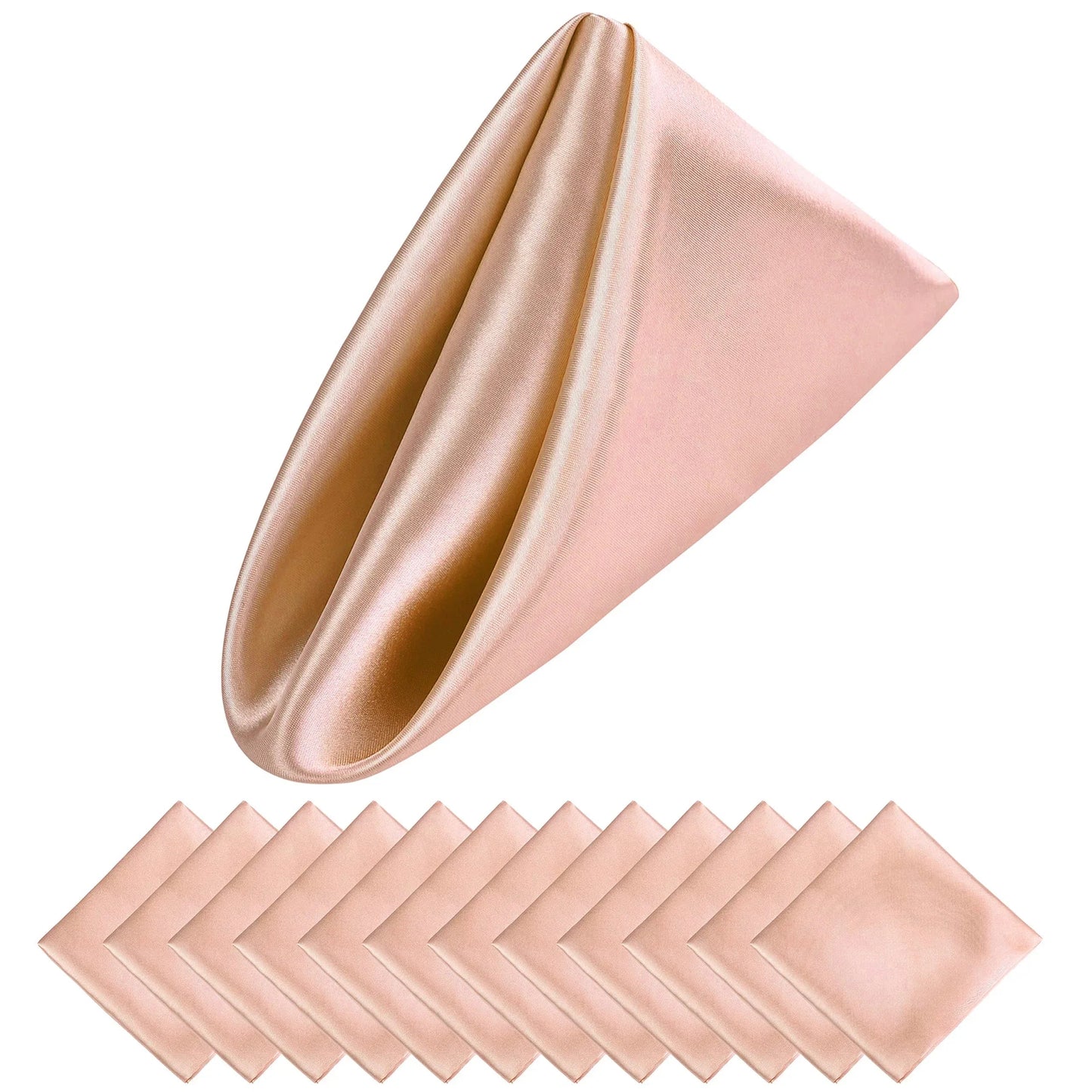 Set of 12 Elegant Luxury Satin Christmas Napkins - 30x30 cm for Stylish Table Decor