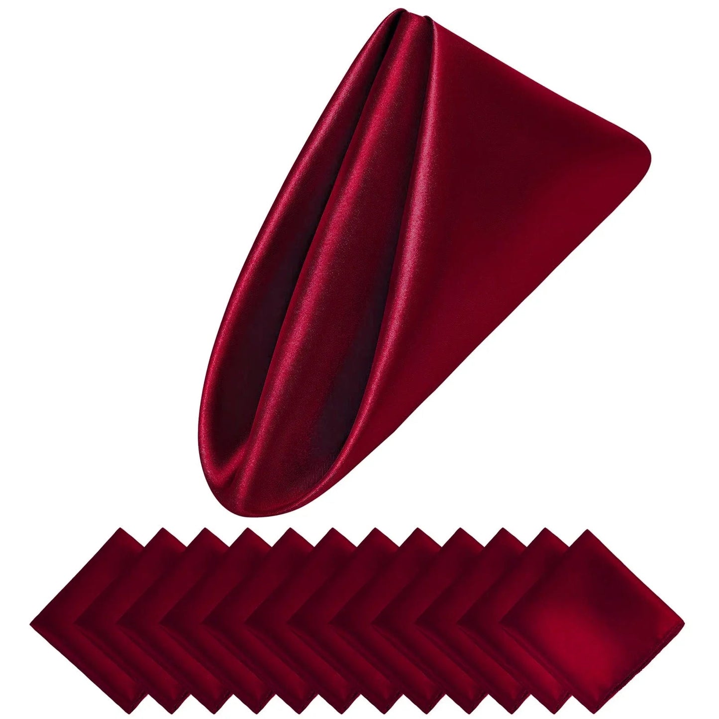 Set of 12 Elegant Luxury Satin Christmas Napkins - 30x30 cm for Stylish Table Decor