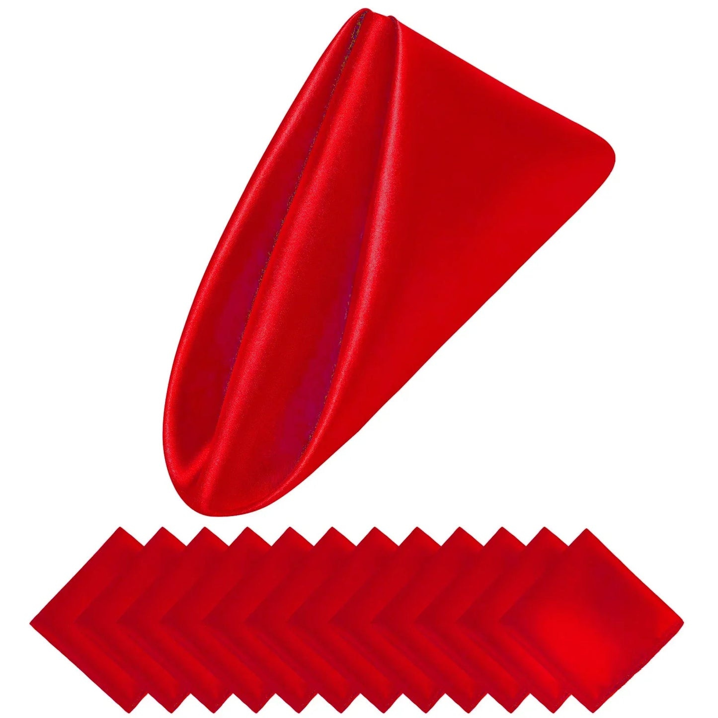 Set of 12 Elegant Luxury Satin Christmas Napkins - 30x30 cm for Stylish Table Decor