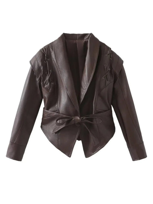 Madonna | Women's Winter Jacket Featuring a Stylish Tie Belt