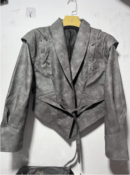 Madonna | Women's Winter Jacket Featuring a Stylish Tie Belt