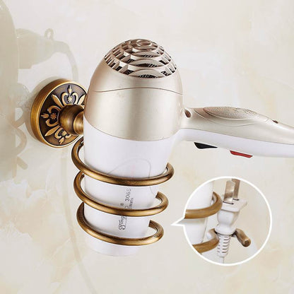 HeritageRust Antique Bronze Bathroom Fixture Set - Towel Rail, Toilet Paper Holder & Brush Holder in Aluminium