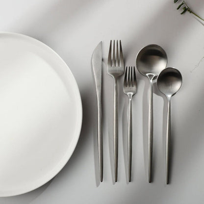 Finix | Sleek Stainless Steel Cutlery Set - Contemporary Dining Essentials for an Elegant Table