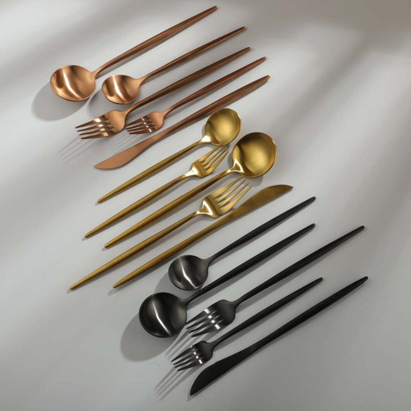 Finix | Sleek Stainless Steel Cutlery Set - Contemporary Dining Essentials for an Elegant Table