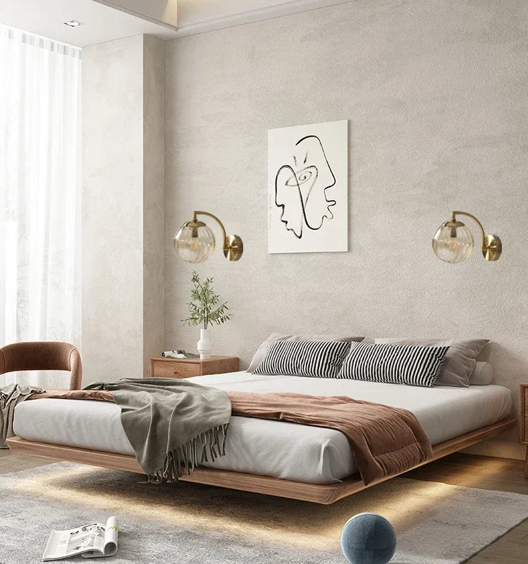 Luxurious CrystalGlow Modern Glass Wall Lamp