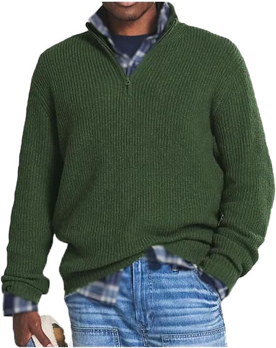 ZAVA - Men's Half-Zip Knitted Sweater