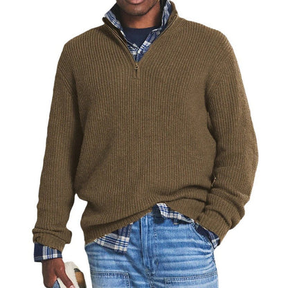 ZAVA - Men's Half-Zip Knitted Sweater