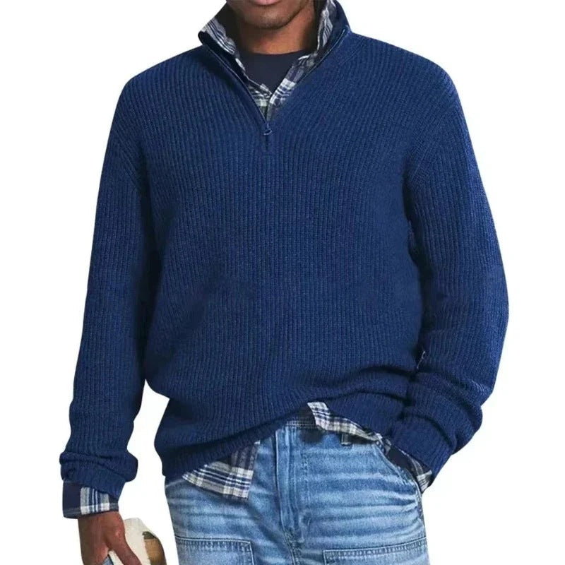 ZAVA - Men's Half-Zip Knitted Sweater