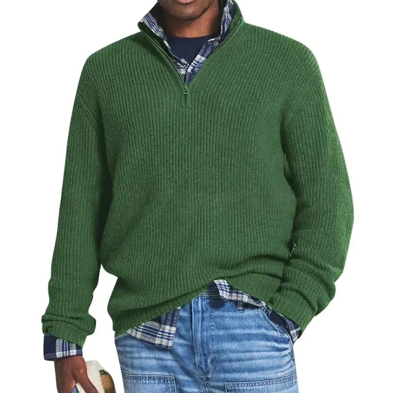 ZAVA - Men's Half-Zip Knitted Sweater