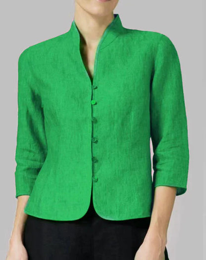 Brynna | Elegant Women's Blouse with Stand-Up Collar