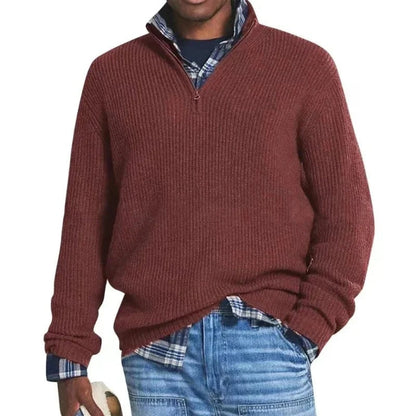 ZAVA - Men's Half-Zip Knitted Sweater