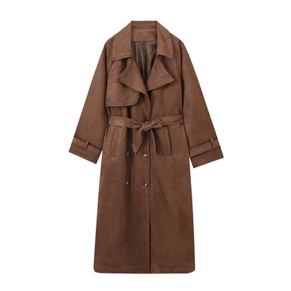 Stylish Long Suede Coat by Camilla