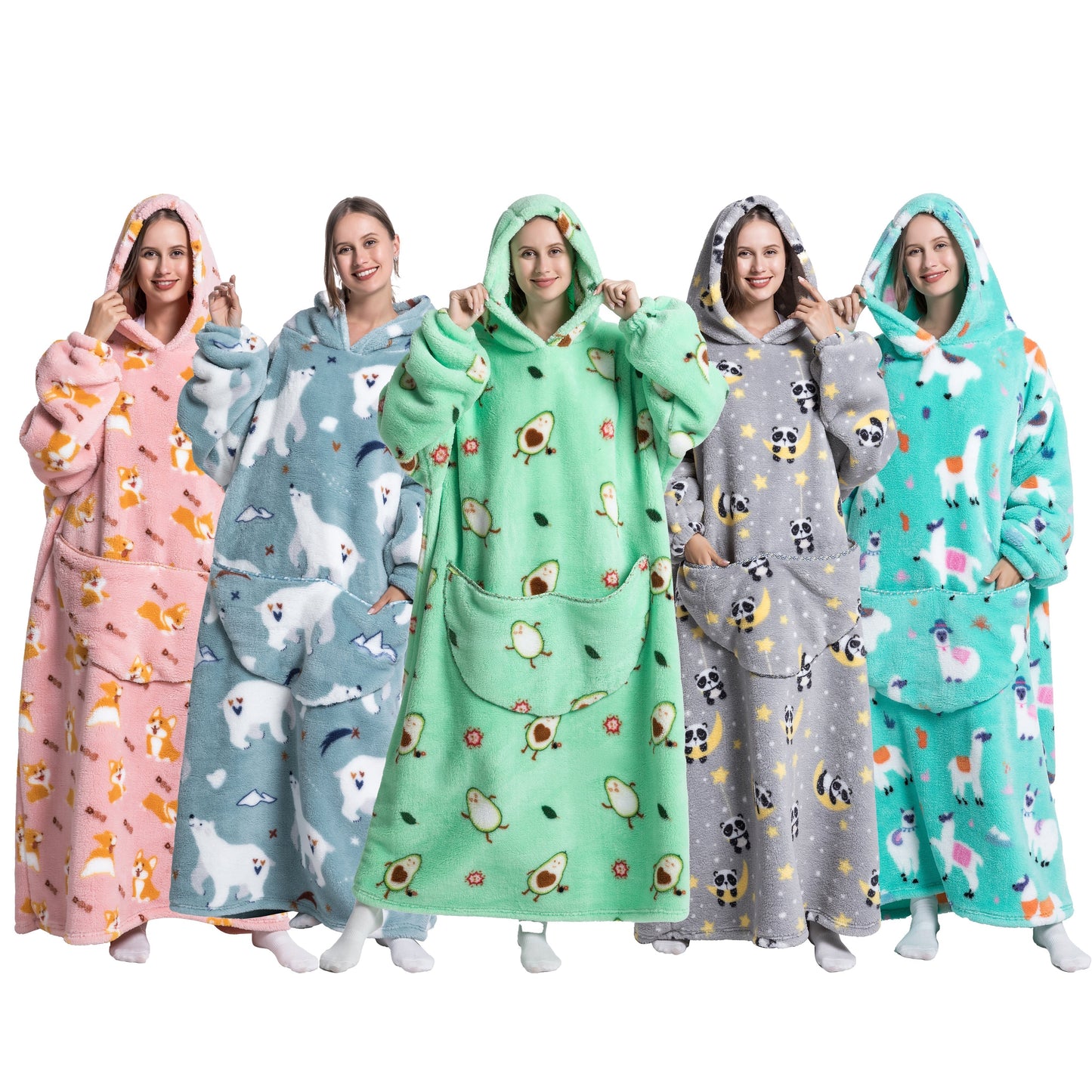 ICEY - Cozy Winter Fleece Hoodie Blanket
