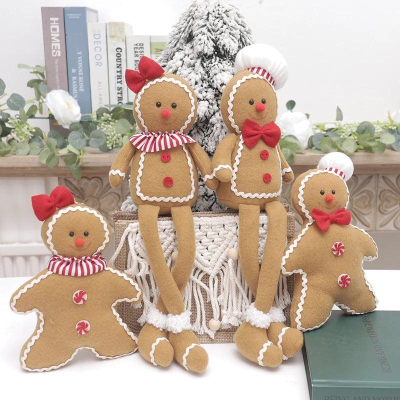 Handcrafted Plush Gingerbread Tree Ornament for Kids – Soft Christmas Decoration