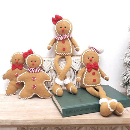 Handcrafted Plush Gingerbread Tree Ornament for Kids – Soft Christmas Decoration