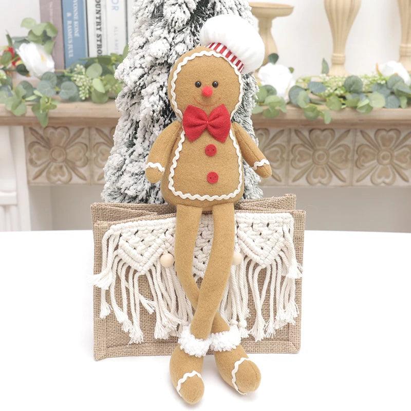 Handcrafted Plush Gingerbread Tree Ornament for Kids – Soft Christmas Decoration
