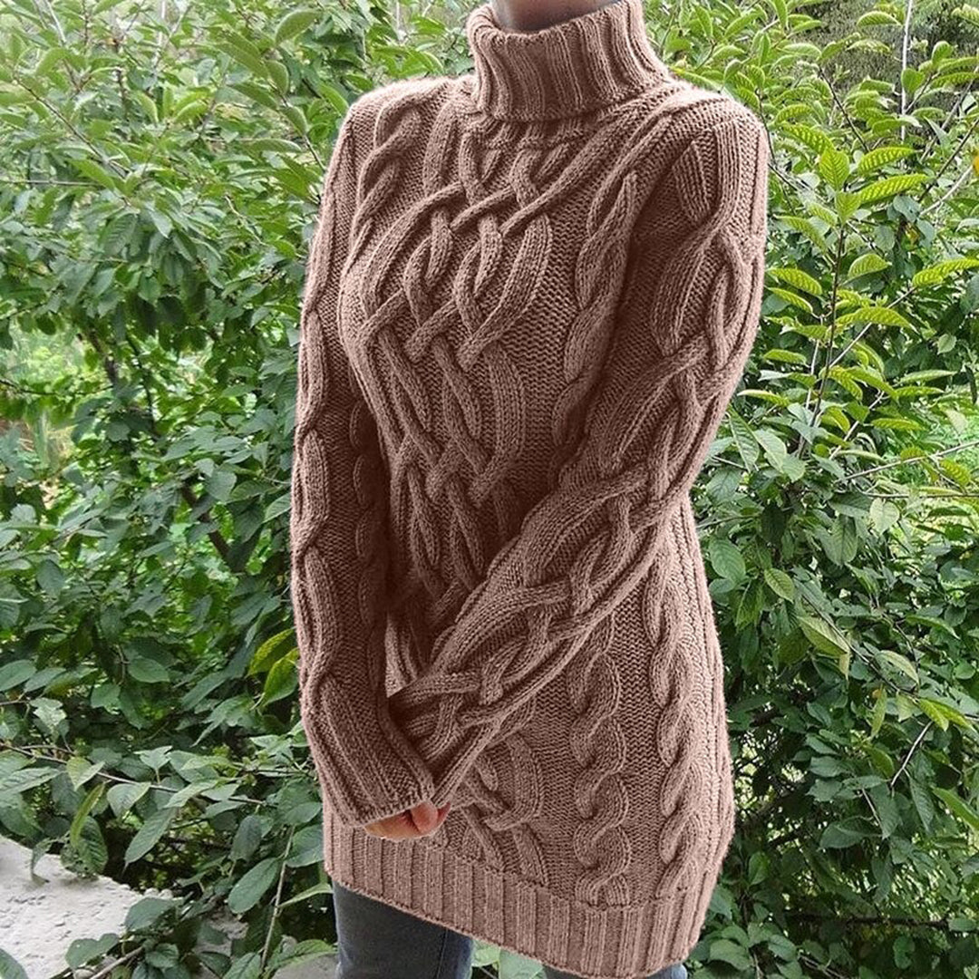 LEONE | Women's Warm Roll Neck Sweater for Winter Comfort