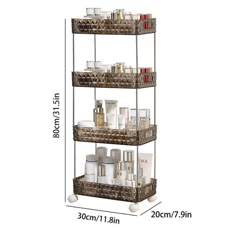 GlideRack | Mobile Bathroom Storage Organizer - The Ultimate Solution for Toiletries