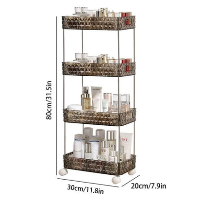 GlideRack | Mobile Bathroom Storage Organizer - The Ultimate Solution for Toiletries