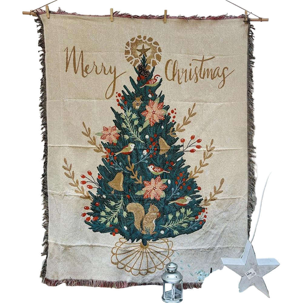 Nutcracker and Stars Pattern Christmas Blanket