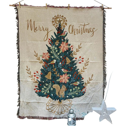 Nutcracker and Stars Pattern Christmas Blanket