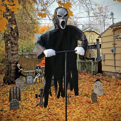 Garden Hanging Ghost Scarecrow - Halloween Decor & Bird Deterrent