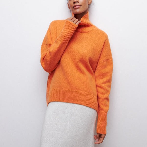 Katrielle Women's Cozy Winter Roll Neck Sweater
