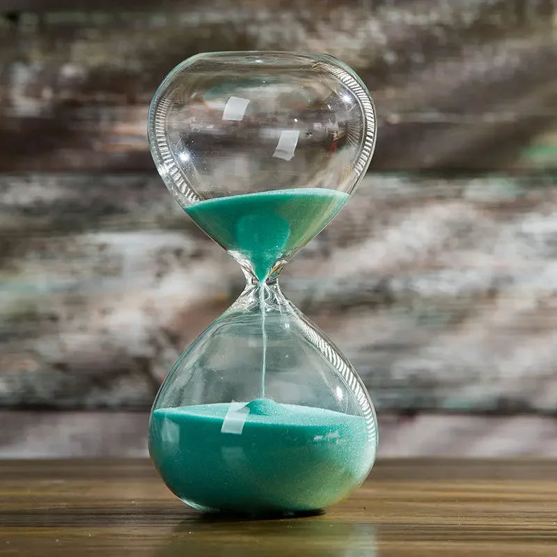 Artistic Glass Hourglass - Decorative Timepiece