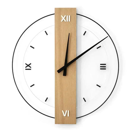 Charming Natural Wood Clock with Elegant Design