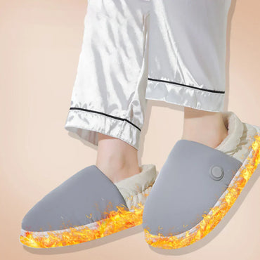 Cozy Winter Pattern Slippers with Built-in Heating for Ultimate Relaxation