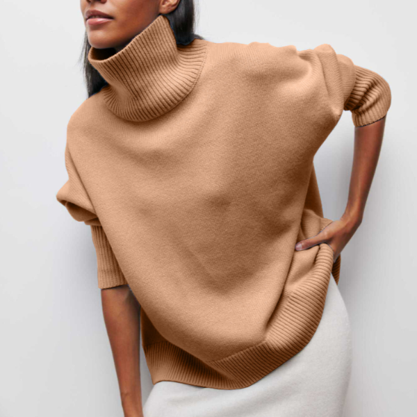 Katrielle Women's Cozy Winter Roll Neck Sweater
