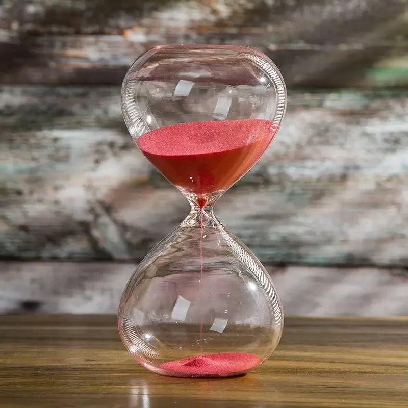 Artistic Glass Hourglass - Decorative Timepiece