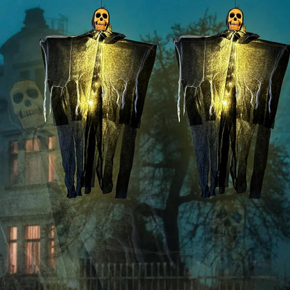 LED Hanging Skull Ghost for Halloween Home and Garden Decor