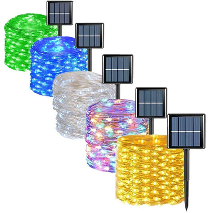 Automatic Solar Garland with Enchanted Forest Design