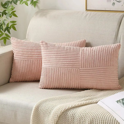 Chic Corduroy Throw Pillow Cover for Home Décor