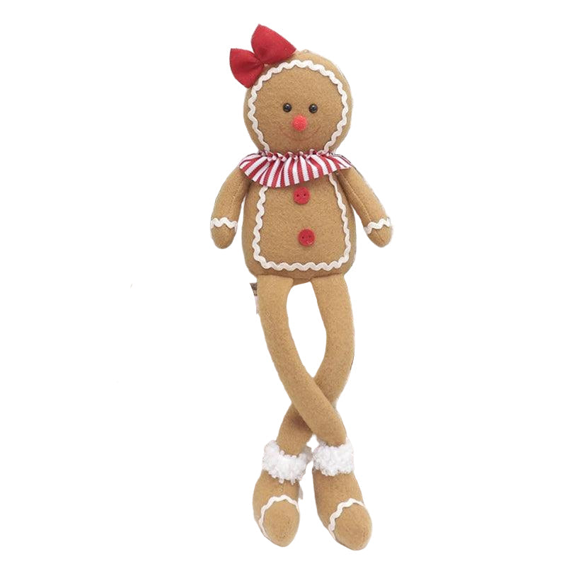 Plush Gingerbread Door Ornament - Festive Christmas Hanging Decoration