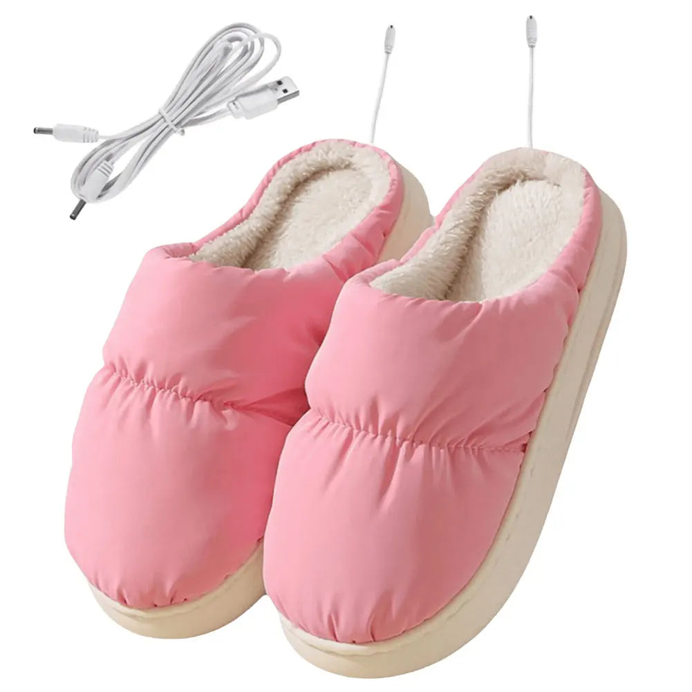 Cozy Winter Pattern Slippers with Built-in Heating for Ultimate Relaxation