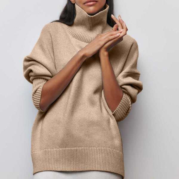 Katrielle Women's Cozy Winter Roll Neck Sweater