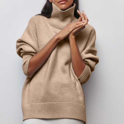 Katrielle Women's Cozy Winter Roll Neck Sweater