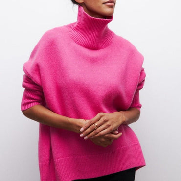 Katrielle Women's Cozy Winter Roll Neck Sweater